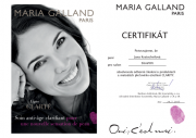 Certifikát Maria Galland CLARITY Jana K.