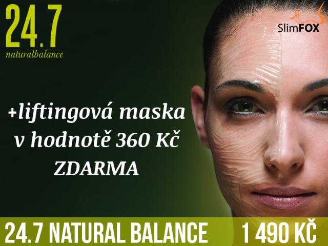 Ošetření 24.7 Natural Balance LUX + ESA PEPTIDE liftingová maska ZDARMA