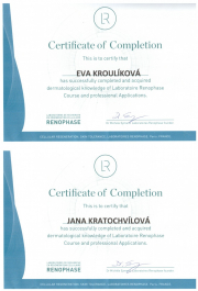 certifikáty Renophase pro SlimFOX